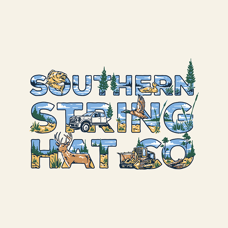Southern String Hats Blue Collar Wild Tee